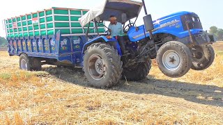 Sonalika 60 Rx With 15 Ton Full Loaded Trailer Stuck In Mud Pulling By Arjun Novo 605 And John Deere