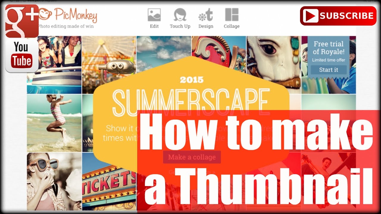 How to make a Thumbnail with Picmonkey