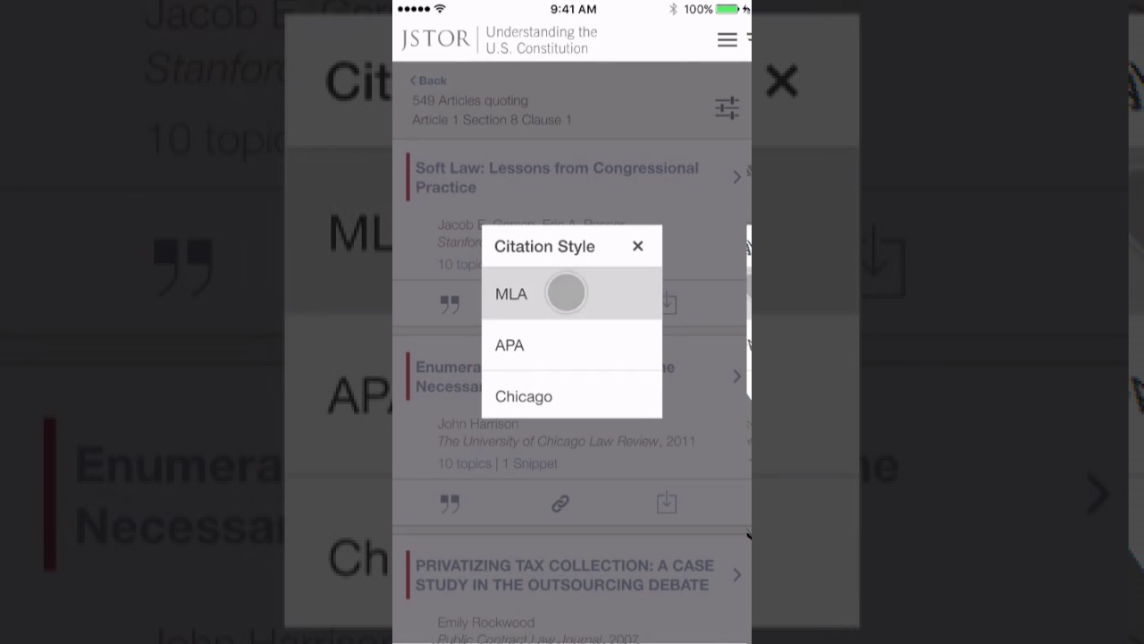 JSTOR Labs: Understanding the U.S. Constitution App Demo - YouTube JSTOR