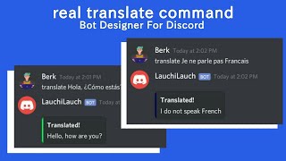 [UPDATED] Real Translation command | Bot Designer For Discord