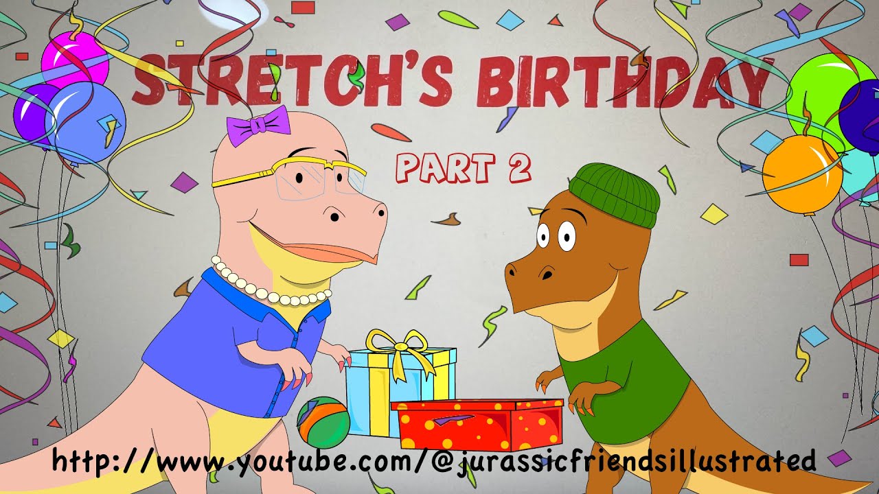 Stretch's Birthday Part 2 | Jurassic Friends Illustrated | Dinosaur Cartoon