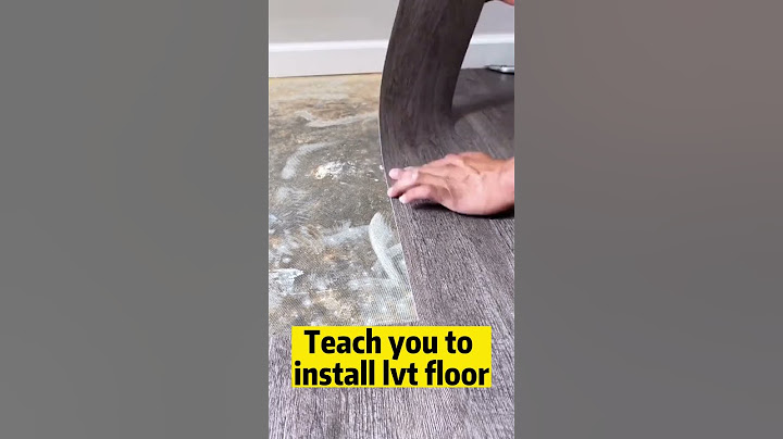 LVT floor installation teaching