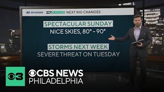 Spectacular weather on ahead Sunday for Philadelphia area