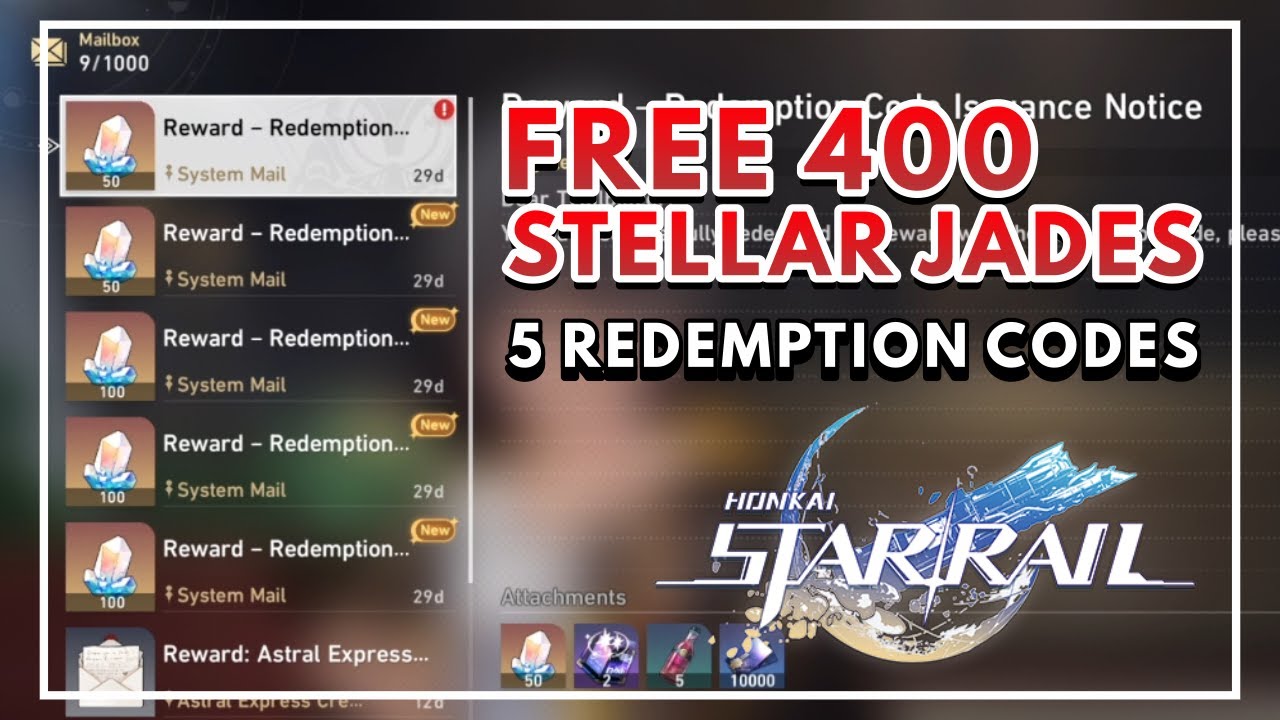 (OUTDATED I THINK)FREE 400 STELLAR JADES !!! 5 REDEMPTION CODES ...