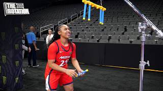 Arizona's Aliyahna "Puff" Morris Tests Her Reaction Time with Austyn Iven | The Rotation