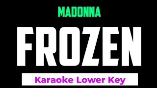 Video thumbnail of "Madonna - Frozen Karaoke Lower Key"