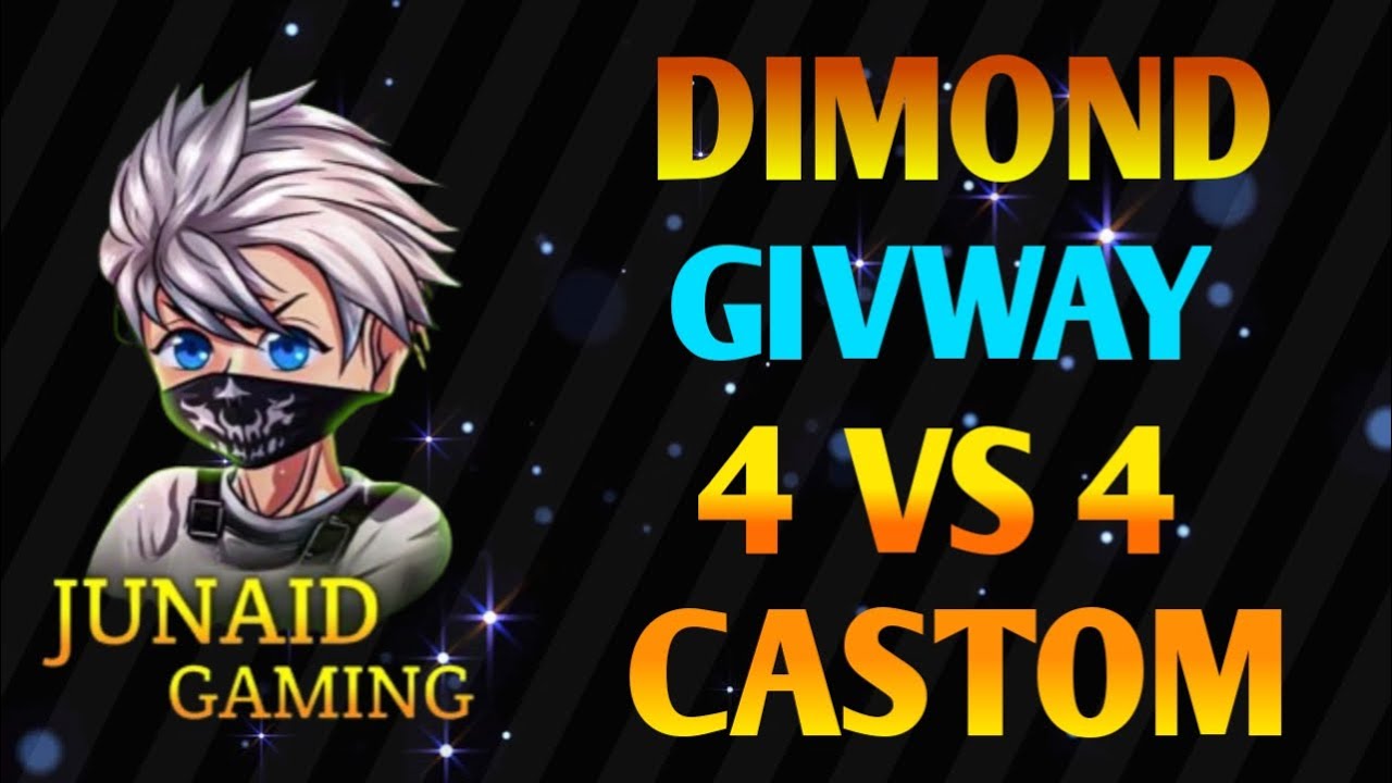 MR JUNAID GAMING  is LIVE 4 VS 4 GIVEWAY CASTOM