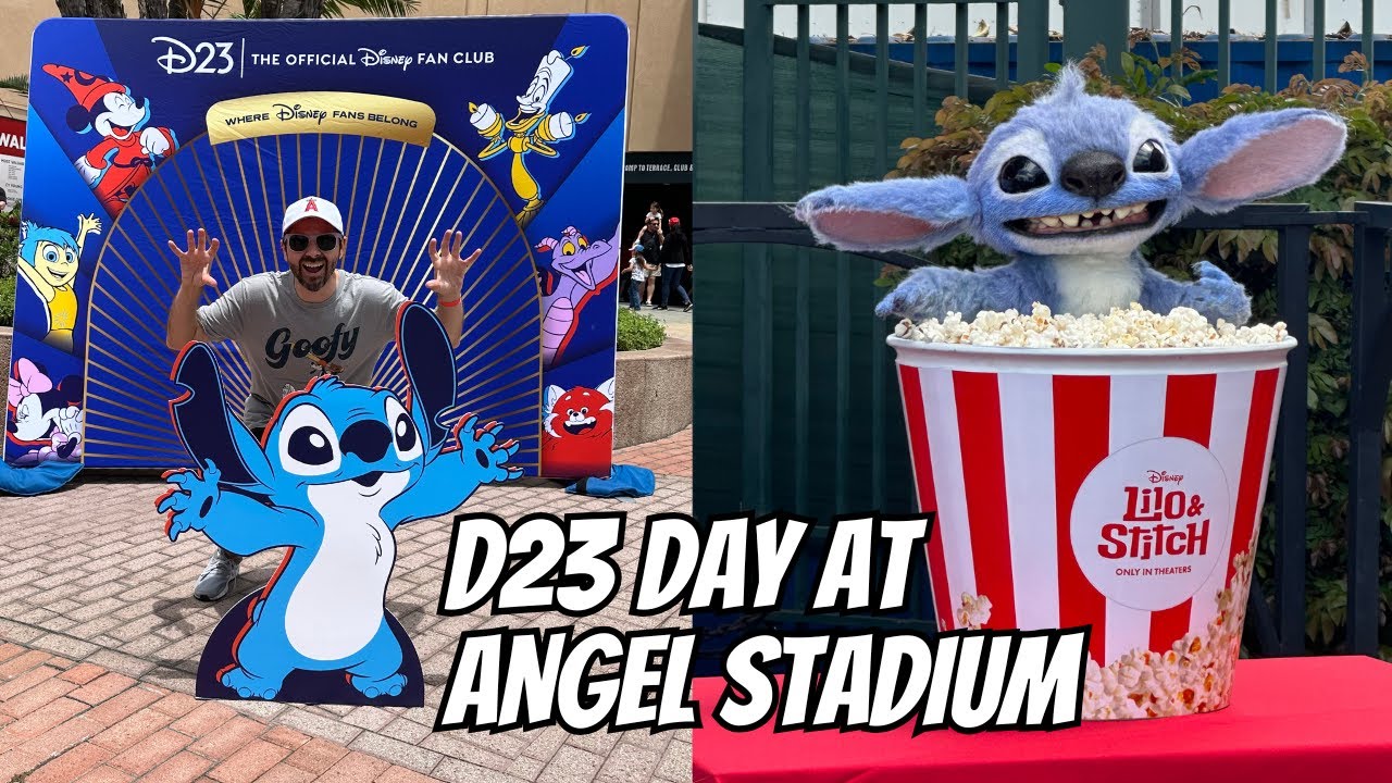 D23 Day at Angel Stadium Celebrating Lilo & Stitch!