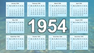 1954 Calendar