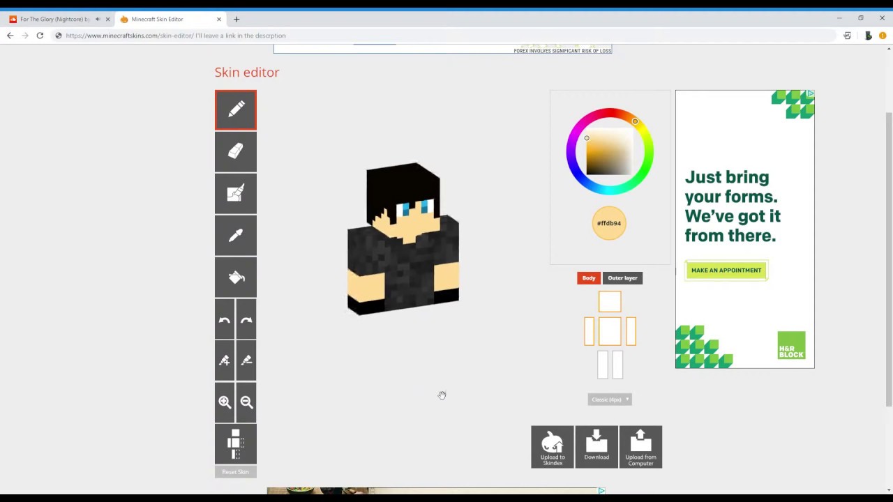 Creating a skin from SkinSeed: Website Creator - YouTube