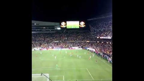 A man streaks a soccer game during LIVE TV ! Copa America Colombia vs chile