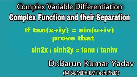 separation of real and imaginary part of circular and hyperbolic function | part 4 | #barunmaths