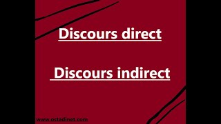 discours direct et discours indirect