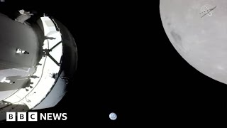 Nasa's Artemis spacecraft sends back images of Moon and Earth - BBC News