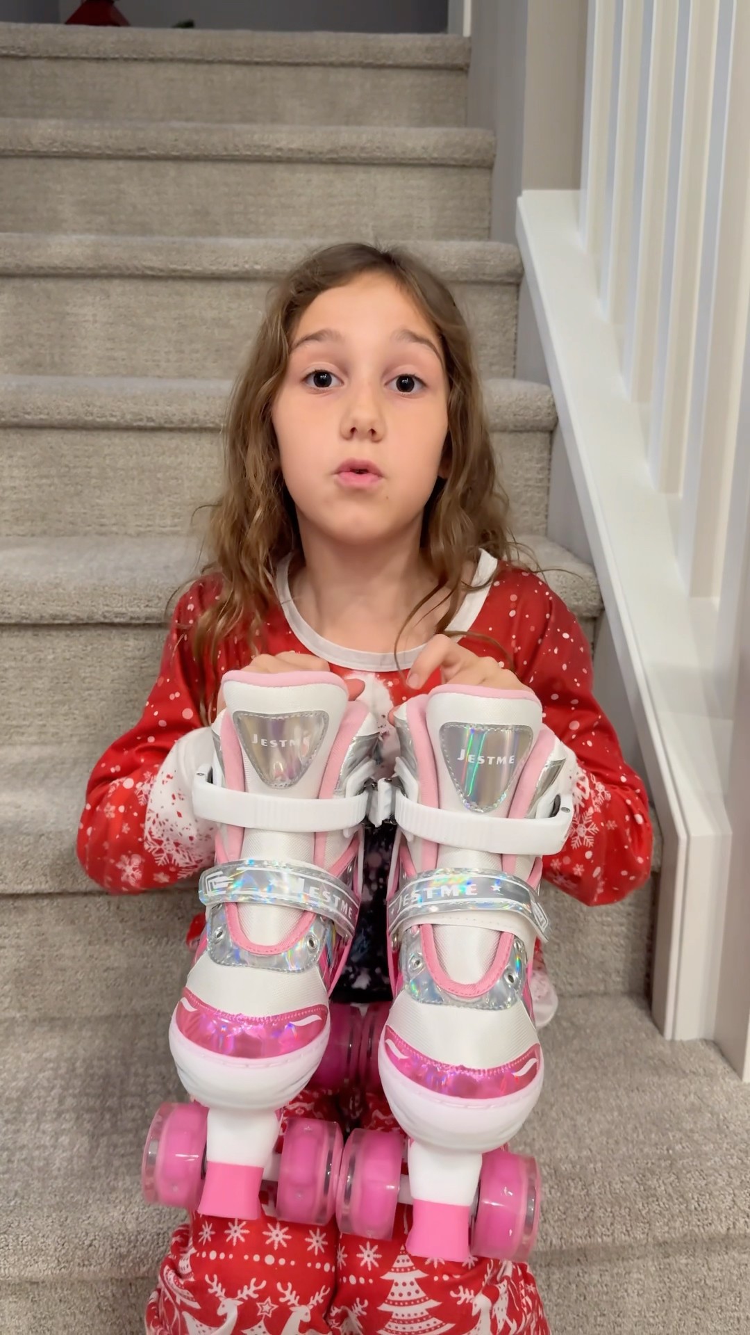 Learn safety rules - Sierra learns her lesson not riding roller skates inside the house #shorts