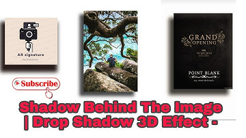 Shadow Behind The Image | Drop Shadow 3D Effect - PicsArt editing