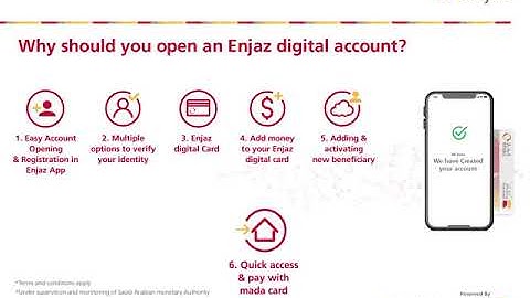 Several features provided to you with Enjaz digital account
