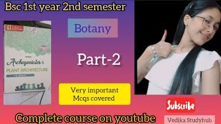 Bsc 2nd semester Botany imp mcqs part -2
