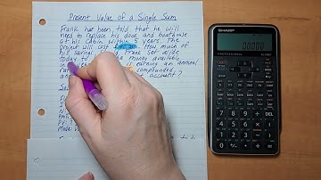 How To Calculate Present Value Of A Single Sum // SHARP EL-738XT Calculator.