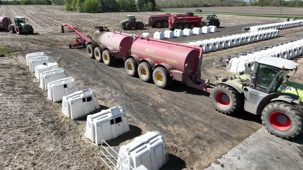 CANADIAN FARMER - LARGEST MANURE PUMP - EVER. Most equipment I have filmed at the same time. 1 of 2