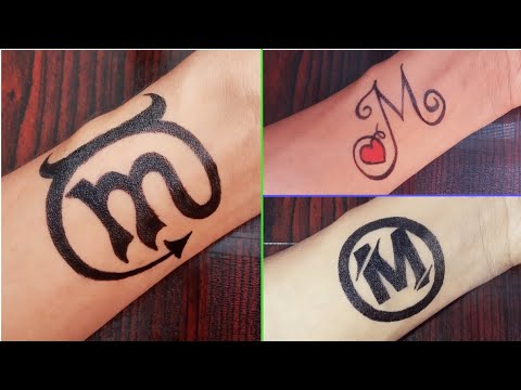 How to make letter M tattoo | make letter M tattoo in three different ways