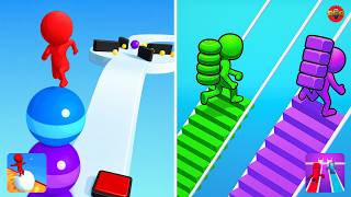 Snow Race vs Bridge Race – Ultimate Max Level Challenge! 🏆 screenshot 5