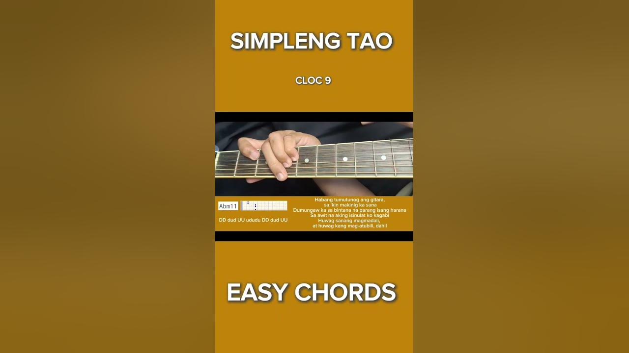Simpleng Tao | EASY CHORDS Tutorial | Cloc 9