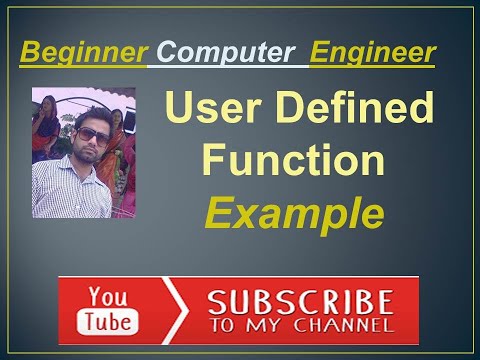 User Defined Function  in C | Programming in C