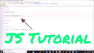 How to display a text using JavaScript in Html