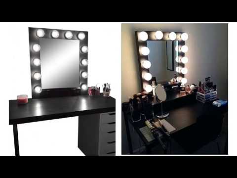 black dressing table mirror