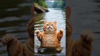 cat &amp; tiger 🐅 funny animals video #shorts #funnycat #mastitime #ytshorts #funnyanimals