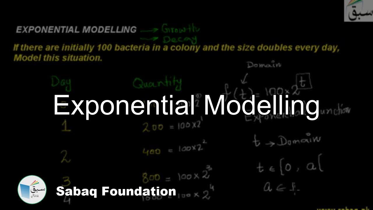 Exponential Modelling, Math Lecture | Sabaq.pk