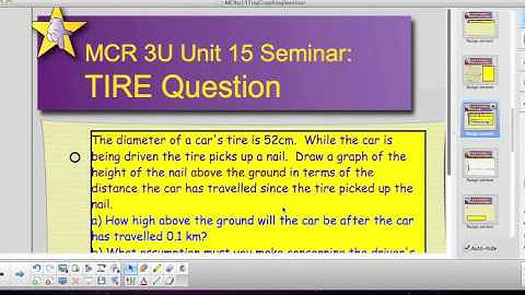MCR3U Unit 15 Seminar - Sinusoidal Transformations Word Problems