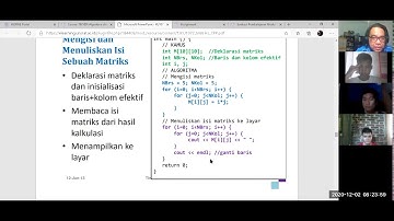 Algoritma & Pemrograman - Modul Matriks