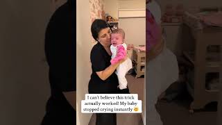 I can't believe this trick actually worked! My baby stopped crying instantly 😢 babies view 🐣