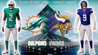 Vikings vs Dolphins Week 4 Simulation | Madden 27 Draft Rosters