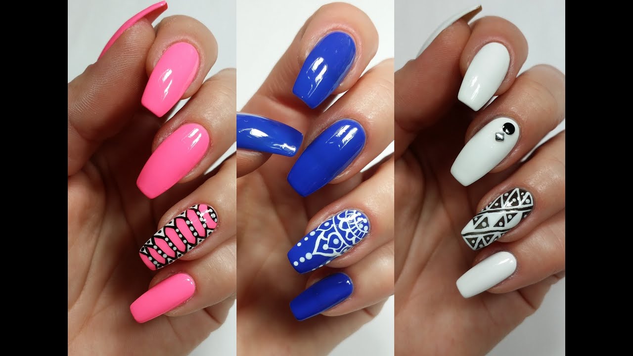 3. Geometric Accent Nail Art Ideas - wide 4