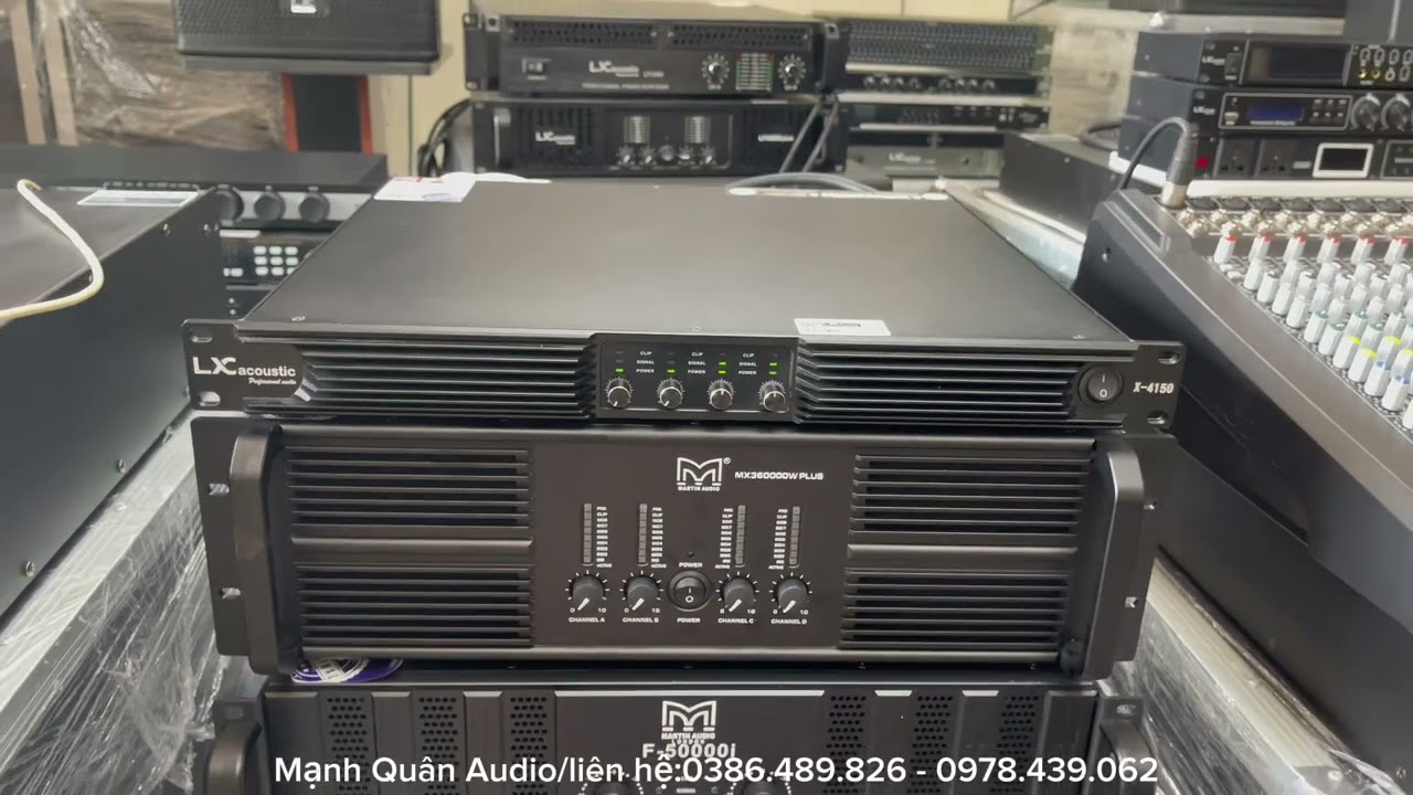 Ông Vua Đẩy 4 Kênh LX X4150 Clas D C/s 1500W Tiếng Sáng Đánh 8 Loa Bas 40.Căng Đét. Lh:0386489826