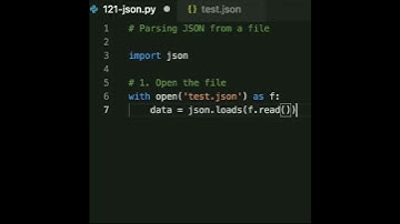 Use the "json" module, which comes with the default installation of Python, to parse JSON files.