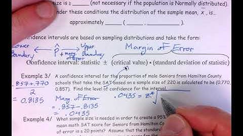 Sampling Distributions Review Example 3