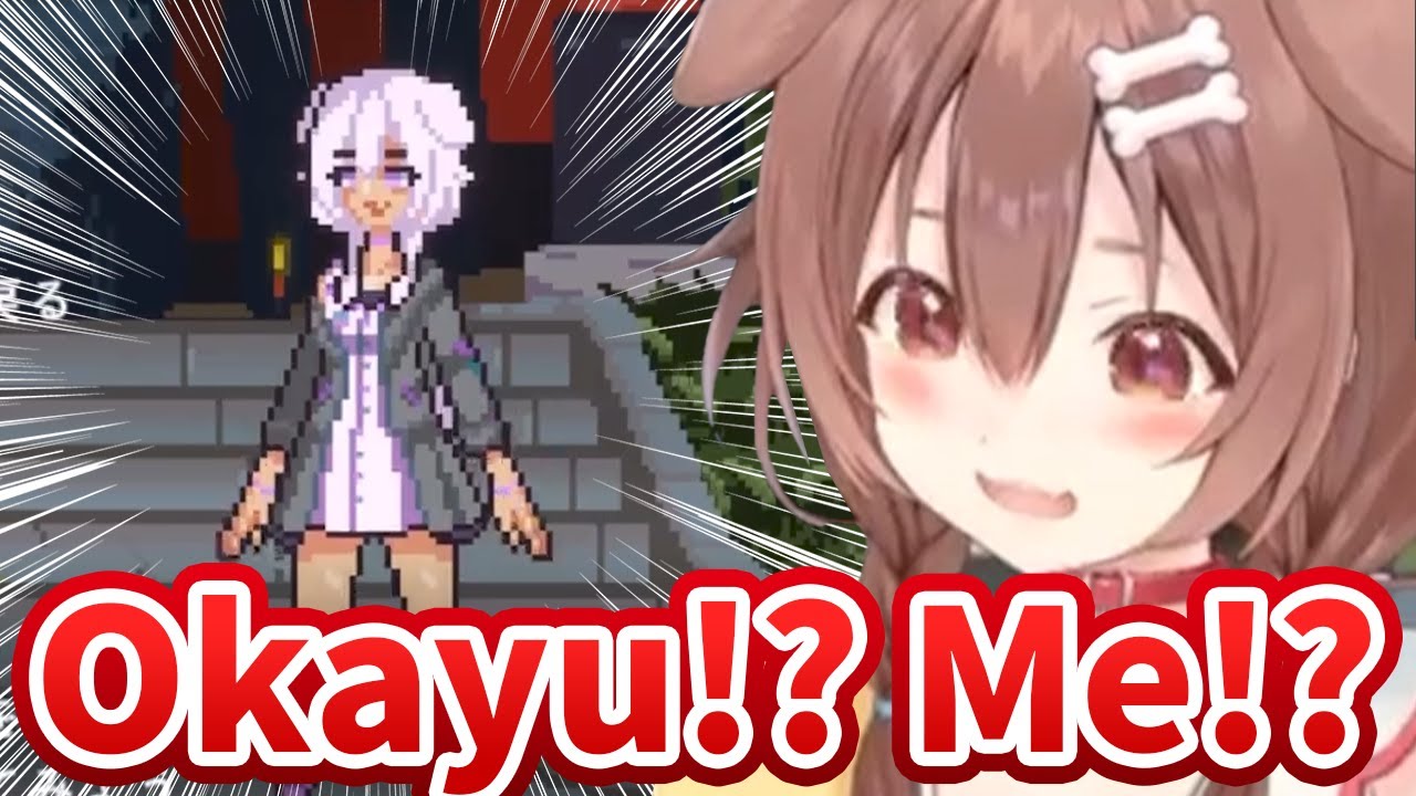 Korone reacts to Korone wearing Okayu colour costume [Idol Showdown] [Hololive/Eng sub]