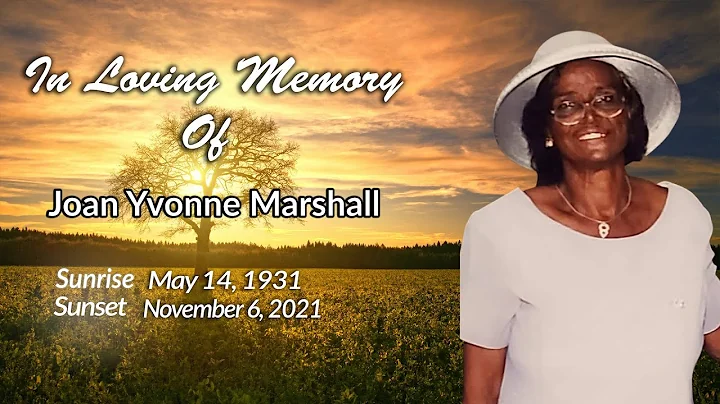 Celebrating The Life of Joan Yvonne Marshall