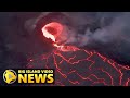 Kilauea Volcano Eruption Update, Lava Cascades Down Swirling Pond (Mar. 27, 2022)