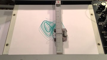 Chaotic dynamics captured on a HP135A X-Y Recorder (Lorenz-like dynamics)