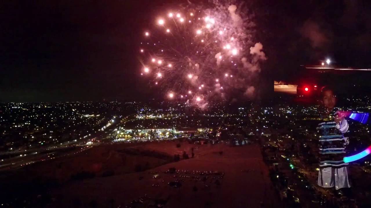 4th Of July Fireworks Drone/Aerial View 2016 Spring Valley CA YouTube