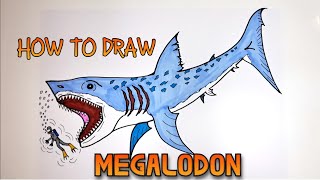 How to Draw a MEGLADON shark | The Meg ||  Step By Step