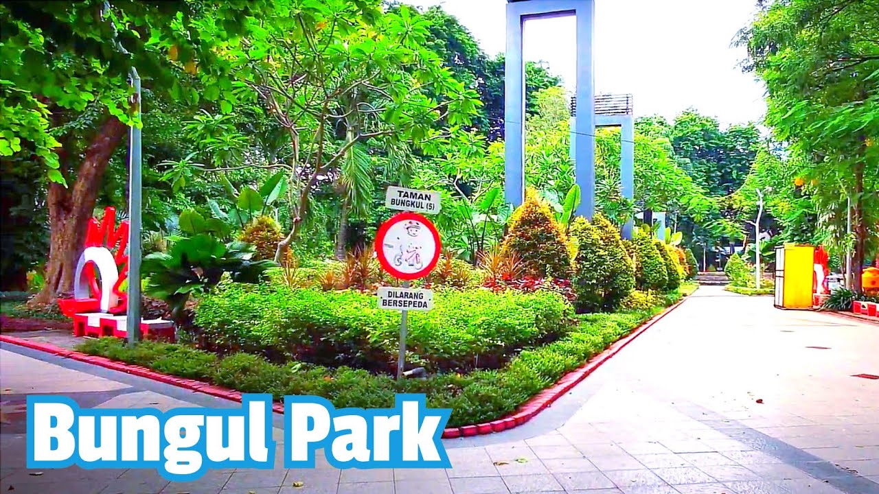 Walking Tour in Surabaya Indonesia, Bungul Park - YouTube