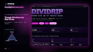 TwylightCrow's DiviDrip, dividend stock and ETF Portfolio Tracker.
