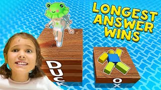 I Typed The Longest Answer To Win In Longest Answer Wins!!!