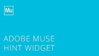 Adobe Muse Hint Widget